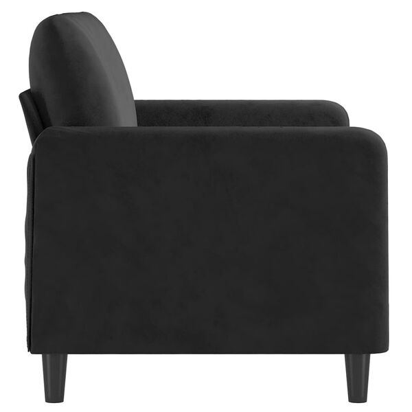 vidaXL 2-Seater Sofa Black 120 cm Velvet