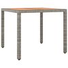 vidaXL 7 Piece Garden Bistro Set with Cushions Grey Poly Rattan