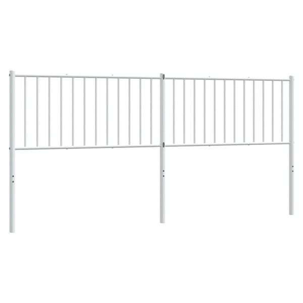 vidaXL Metal Headboard White 193 cm