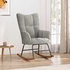 vidaXL Rocking Chair Light Grey Velvet