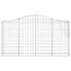 vidaXL Arched Gabion Baskets 6 pcs 200x30x100/120 cm Galvanised Iron