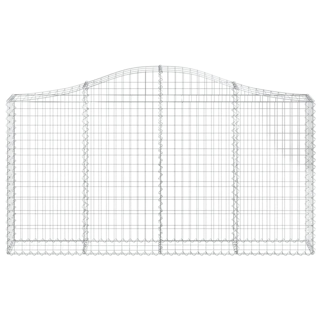 vidaXL Arched Gabion Baskets 6 pcs 200x30x100/120 cm Galvanised Iron