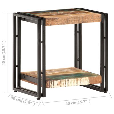 vidaXL Side Table 40x30x40 cm Solid Reclaimed Wood