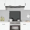 vidaXL Kitchen Backsplash Black 70 x 60 cm Tempered Glass