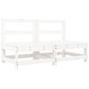 vidaXL Middle Sofas with Cushions 2 pcs White Solid Wood Pine