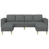 Sofa Set 3 pcs Dark grey Fabric