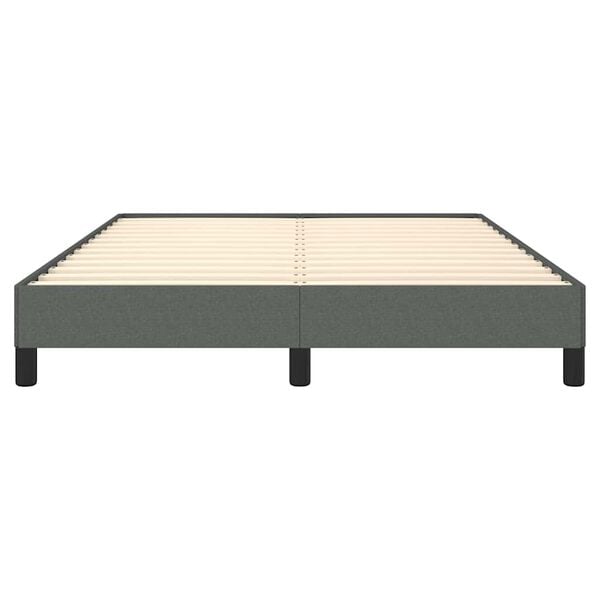 vidaXL Bed Frame without Mattress Dark Grey 137x187 cm Double Fabric