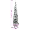 vidaXL Slim Christmas Tree with Stand and Flocked Snow 270 cm PVC