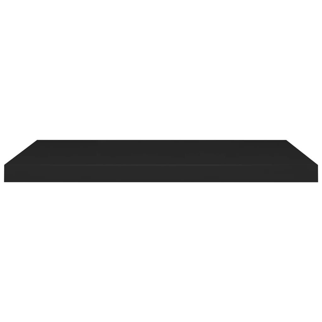 vidaXL Floating Wall Shelves 2 pcs Black 80x23.5x3.8 cm MDF