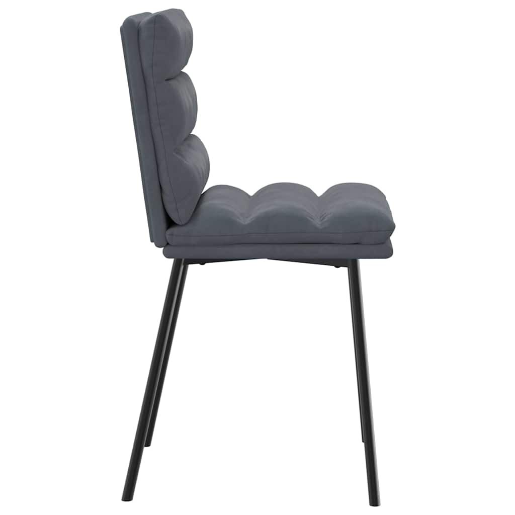vidaXL Dining Chairs 4 pcs Dark Grey Velvet