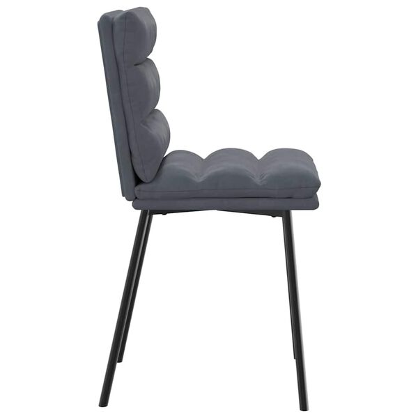 vidaXL Dining Chairs 4 pcs Dark Grey Velvet