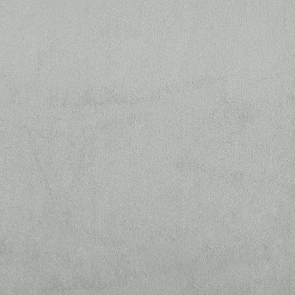vidaXL Headboard Cushion "Hanko" Light Grey 100 cm Velvet