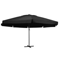 vidaXL Garden Parasol with Aluminium Pole 500 cm Black