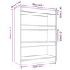 vidaXL Book Cabinet/Room Divider Grey Sonoma 80x30x103 cm Engineered wood