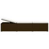 vidaXL 3 Piece Garden Sun Loungers with Tea Table Poly Rattan Brown