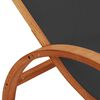 vidaXL Sun Lounger with Pillow Grey Textilene and Solid Wood Poplar