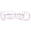 vidaXL 2 Piece Sofa Set with Pillows Black Faux Leather