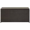 vidaXL Garden Storage Box Poly Rattan 100x50x50 cm Brown