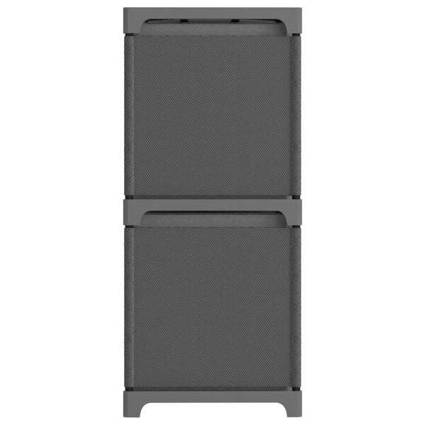 vidaXL 6-Cube Display Shelf with Boxes Grey 103x30x72.5 cm Fabric