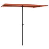 vidaXL Garden Parasol with Aluminium Pole 2x1.5 m Terracotta