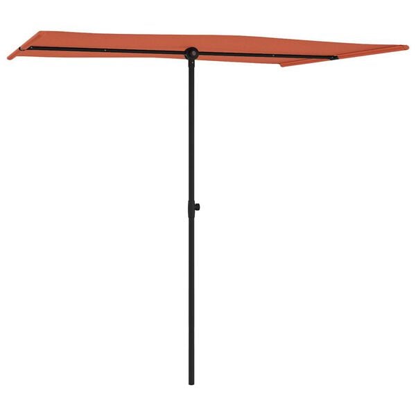 vidaXL Garden Parasol with Aluminium Pole 2x1.5 m Terracotta