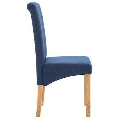 vidaXL Dining Chairs 4 pcs Blue Fabric