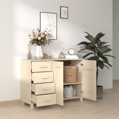 vidaXL Sideboard HAMAR Honey Brown 113x40x80 cm Solid Wood Pine