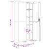 vidaXL File Cabinet White 90x40x200 cm Steel