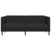 vidaXL Sofa 2-Seater Black Fabric