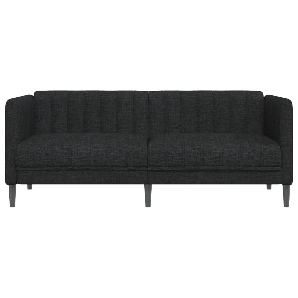 vidaXL Sofa 2-Seater Black Fabric