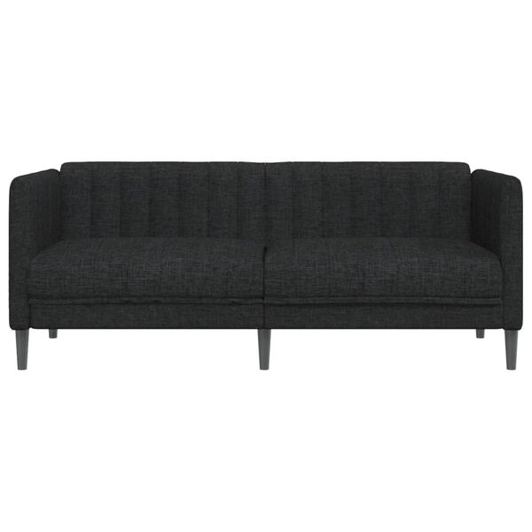 vidaXL Sofa 2-Seater Black Fabric