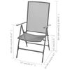 vidaXL Stackable Garden Chairs 2 pcs Steel Grey