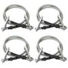 vidaXL Ropes with Carabiner 4 pcs Rubber
