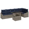 vidaXL Garden Sofa Set with Cushion Manual 7 pcs Grey and navy blue