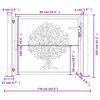 vidaXL Garden Gate 105x105 cm Corten Steel Tree Design