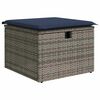 vidaXL Garden Sofa Set 7 pcs Grey and navy 297.5 x 132.5 x 85 cm