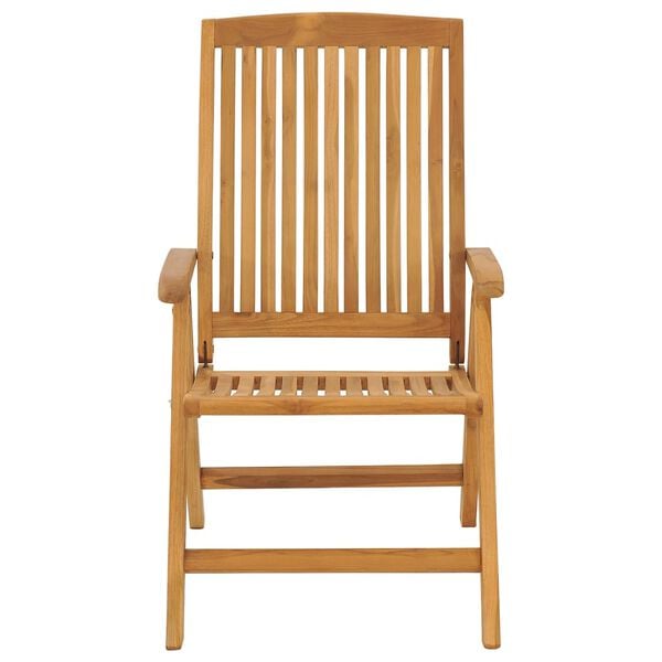 vidaXL Reclining Garden Chairs with Cushions 6 pcs Solid Wood Teak