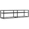 vidaXL TV Cabinet Black 160x40x40.5 cm Tempered Glass
