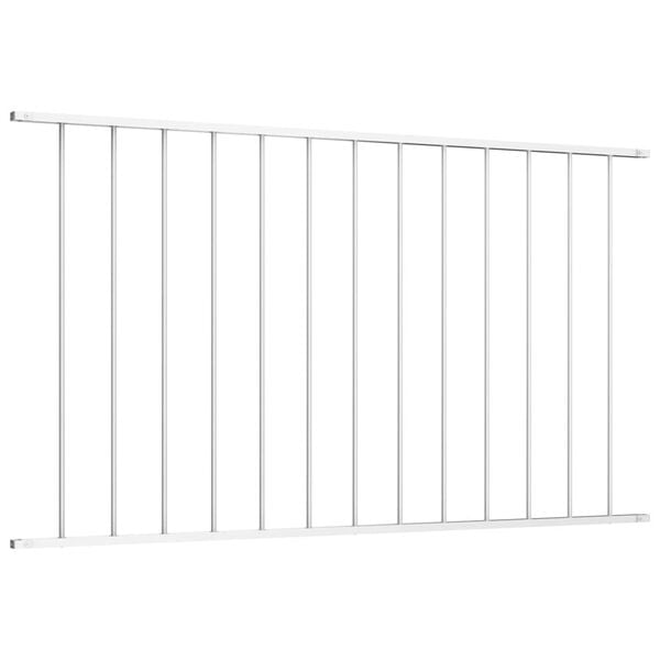 vidaXL Fence Panel Powder-coated Steel 1.7x1 m White