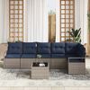 vidaXL Sofa Set 7 pcs Grey Poly Rattan