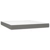 vidaXL Box Spring Bed with Mattress Dark Grey 183x213 cm Fabric
