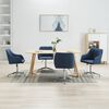 vidaXL Swivel Dining Chairs 4 pcs Blue Fabric