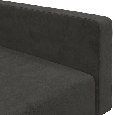 vidaXL 2-Seater Sofa Bed Dark Grey Velvet