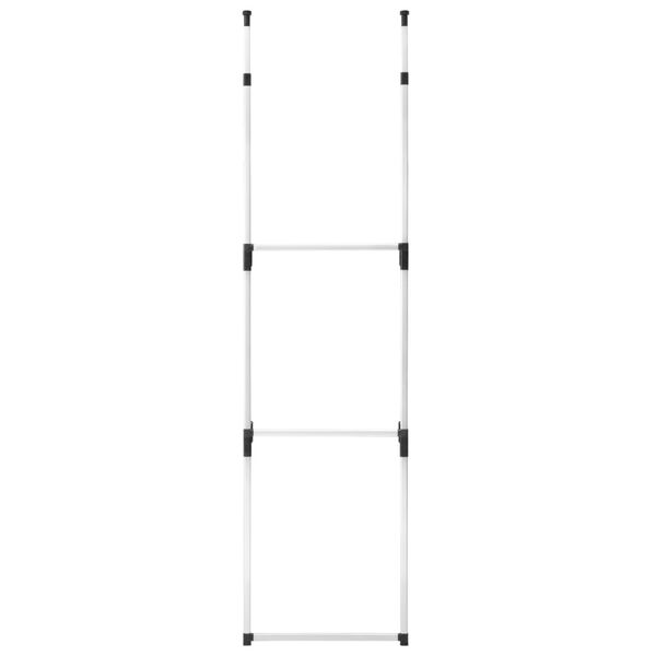 vidaXL Telescopic Wardrobe System with Rods Aluminium