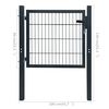 vidaXL 2D Fence Gate (Single) Anthracite Grey 100x80 cm