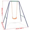 vidaXL 2-in-1 Single Swing and Toddler Swing Orange