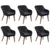vidaXL 7 Piece Garden Dining Set Black