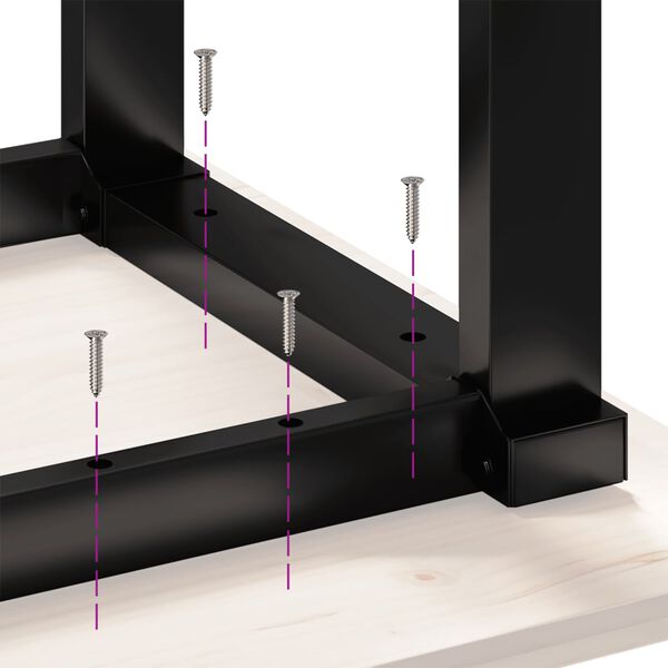 vidaXL Dining Table Legs O-Frame 40x40x73 cm Steel
