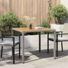 vidaXL Garden Table Grey 90 x 90 x 75 cm Poly Rattan