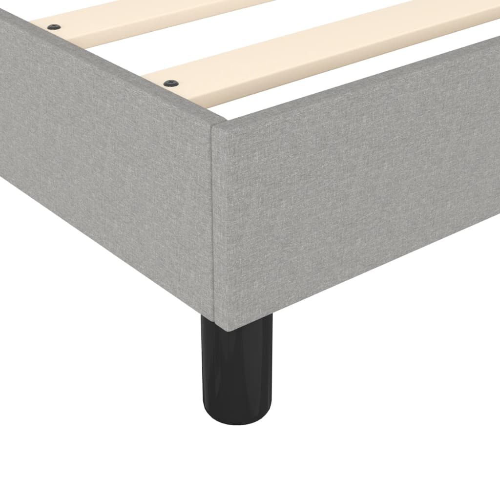 vidaXL Bed Frame without Mattress Light Grey Full Fabric (US Only)
